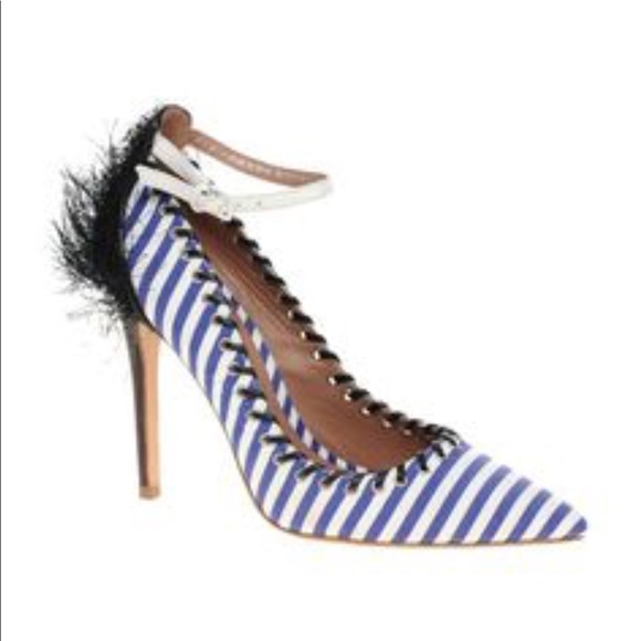 Aldo Navy Blue Striped Pumps - Weatherbee - Picture 3 of 8